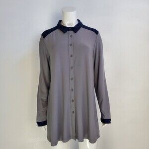 Vintage 90's Linea Gray Button-Up Shirt